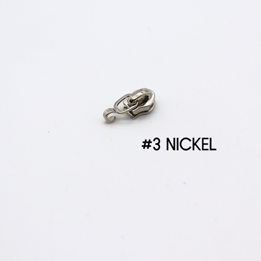 Nickel Charm #3 Zipper Pull