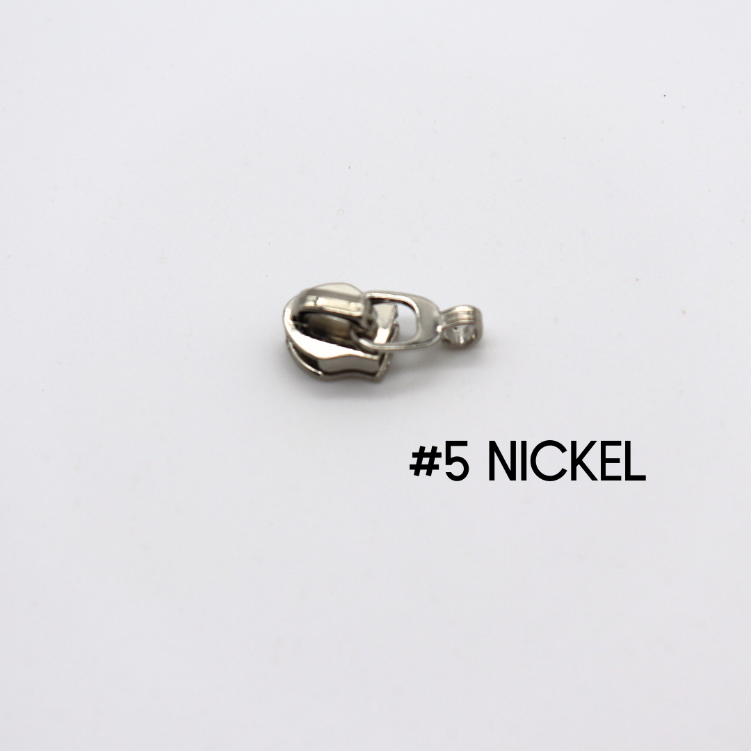 Nickel Charm #5 Zipper Pull