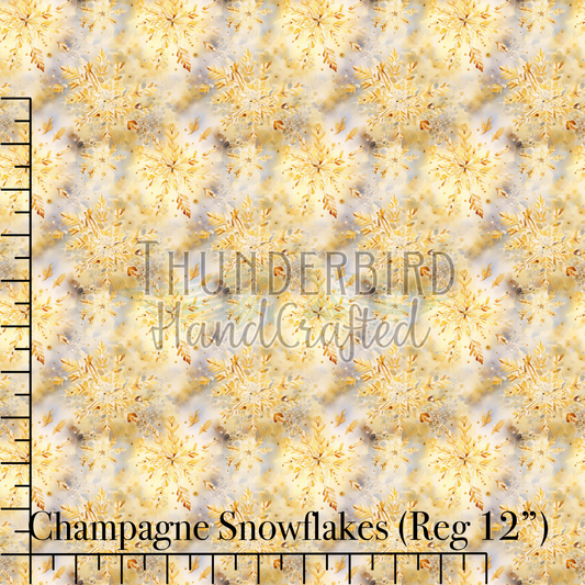 Champagne Snowflakes Reg 12in