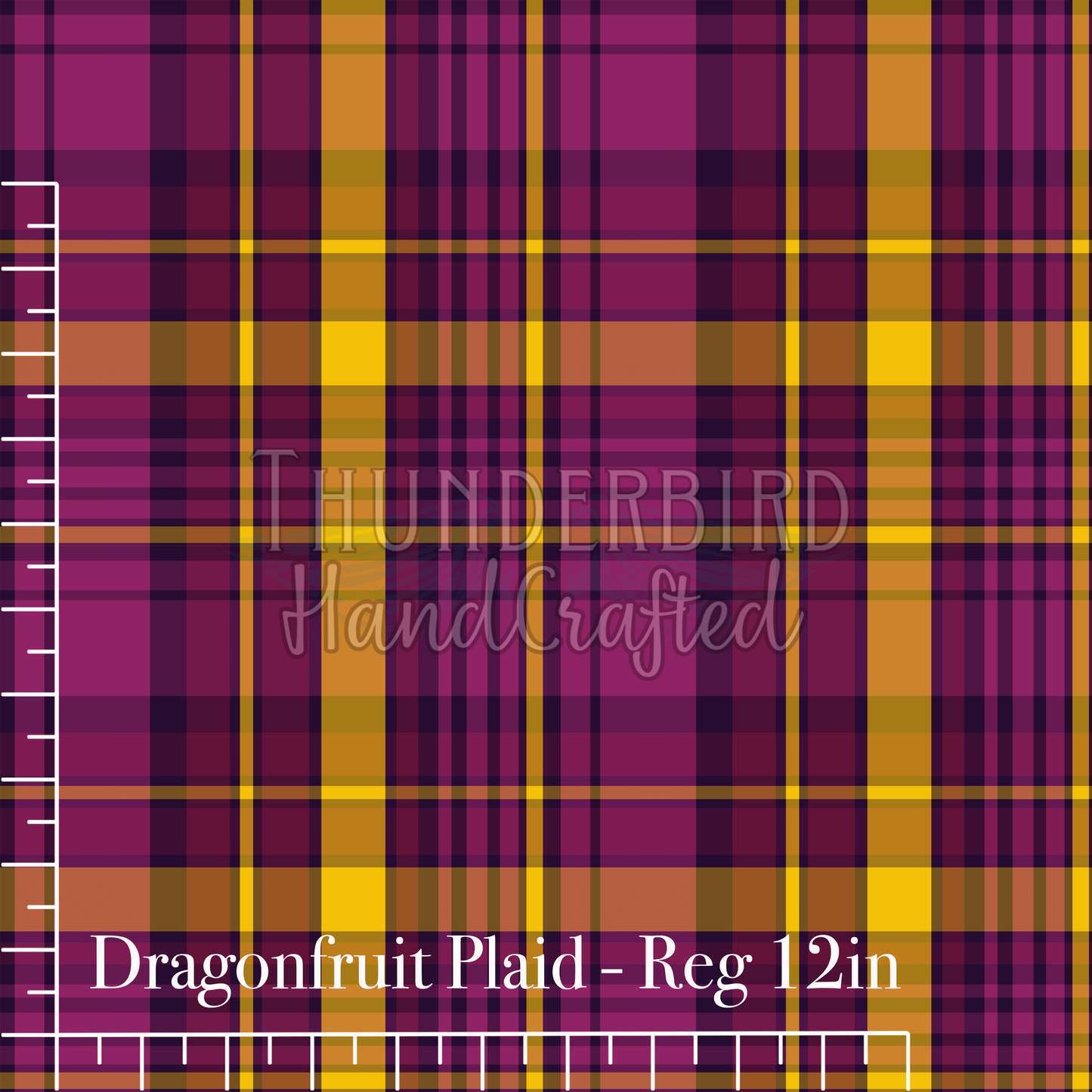 Dragonfruit Plaid Reg 12in