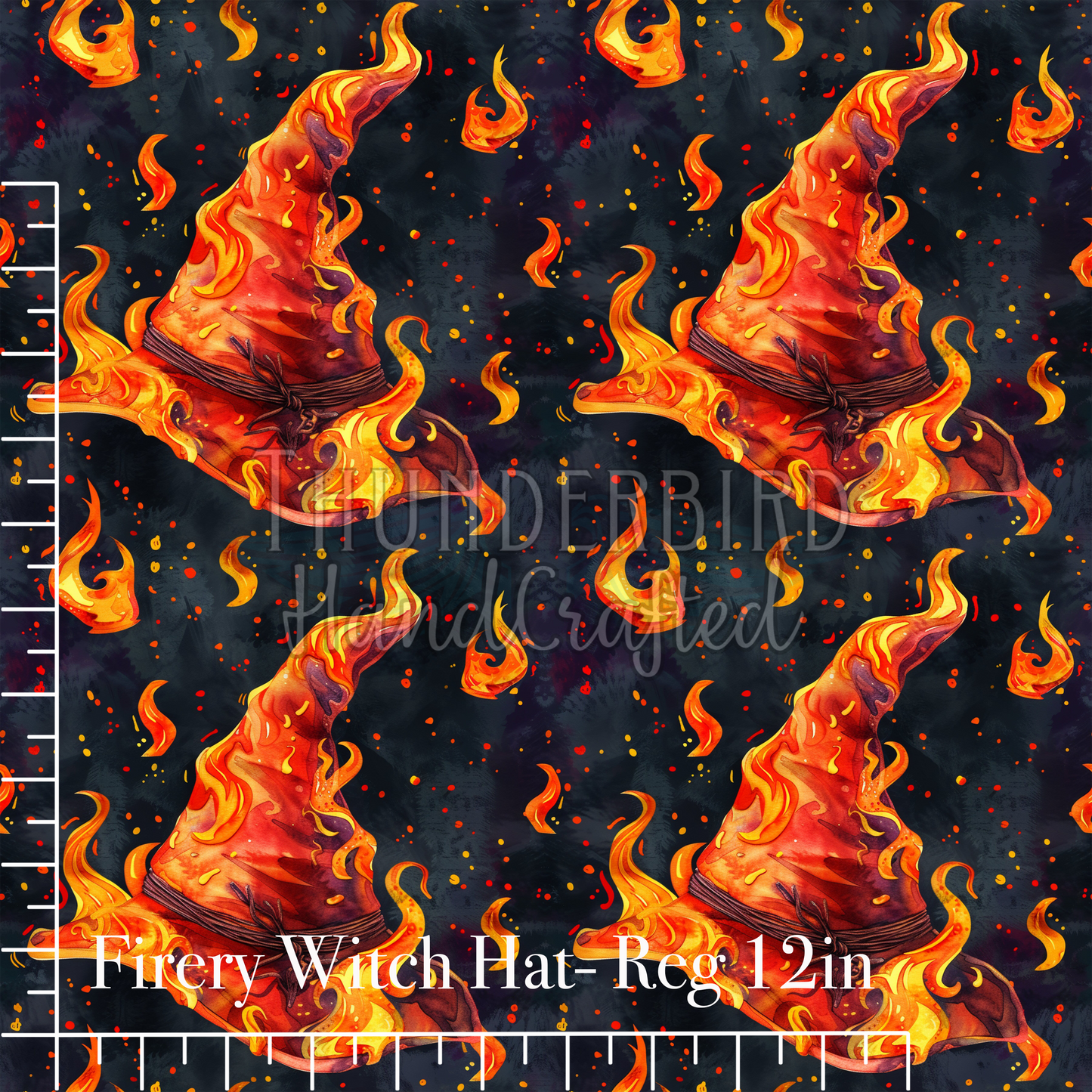 Firery Witches Hat Reg 12in