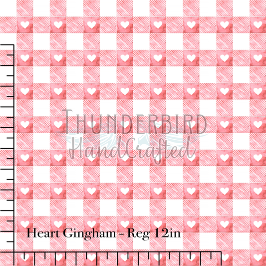 Heart Gingham Reg 12in