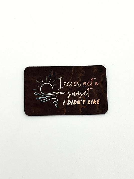 "Sunset I Didn't Like" Cork Tag - Set of 3