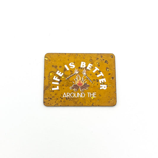 "Life is Better" Campfire Cork Tag - Pack of 3