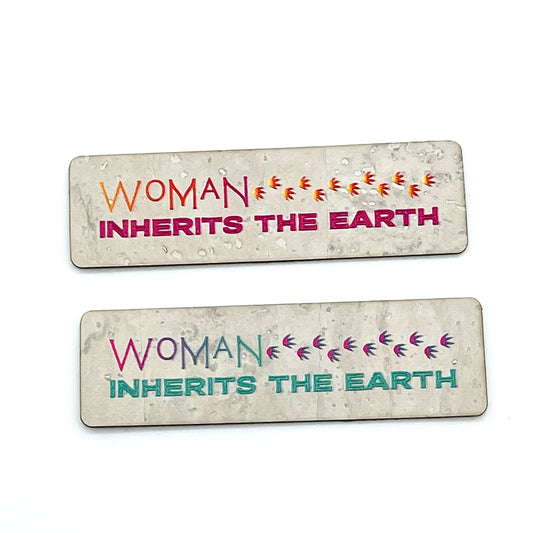 "Woman Inherits the Earth" - Cork Tag Set H&H Collab