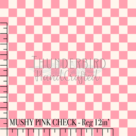 Mushy Pink Check Reg 12in