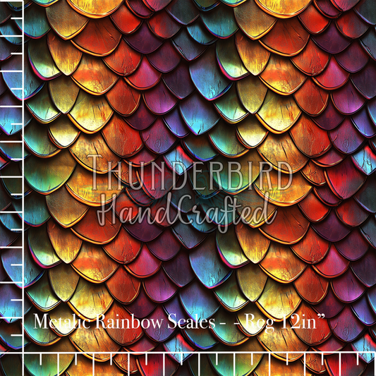 Metalic Rainbow Dragon Scales (Reg 12in)