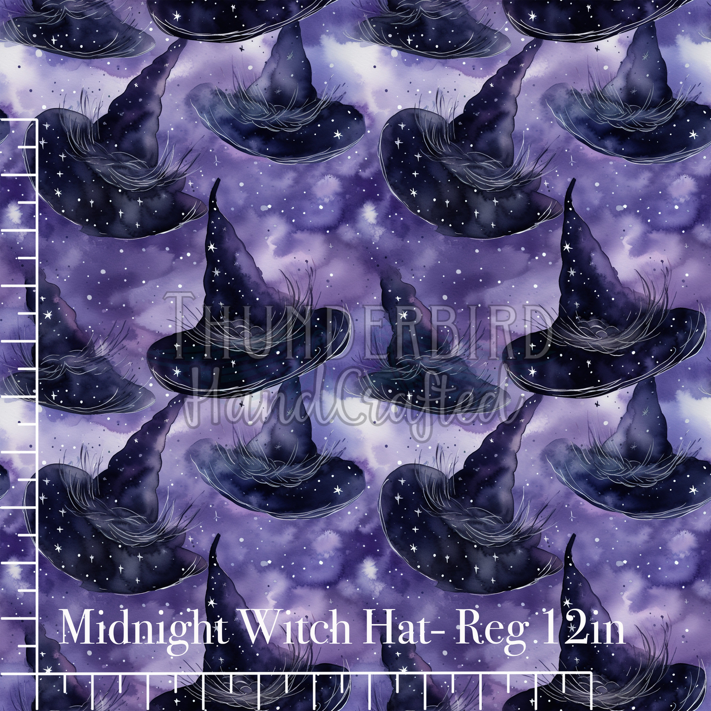 Midnight Witch Hat Reg 12in