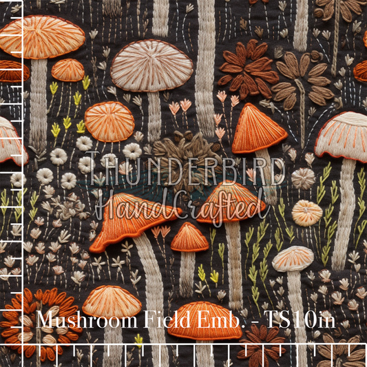 Mushroom Field Embroidery TS 10in