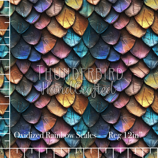 Oxidized Rainbow Dragon Scales (Reg 12in)