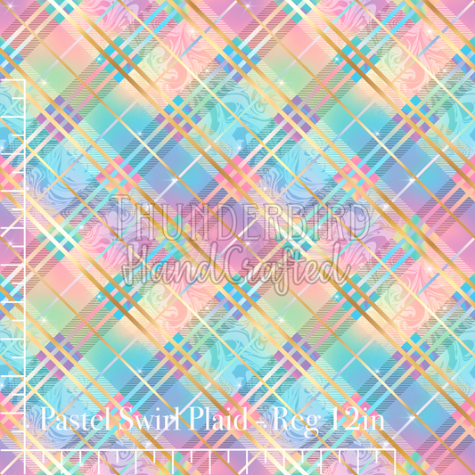 Pastel Swirl Plaid Reg 12in