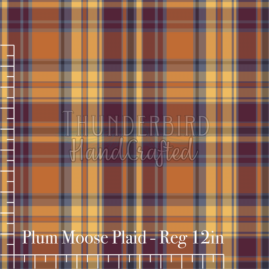 Plum Moose Plaid Reg 12in