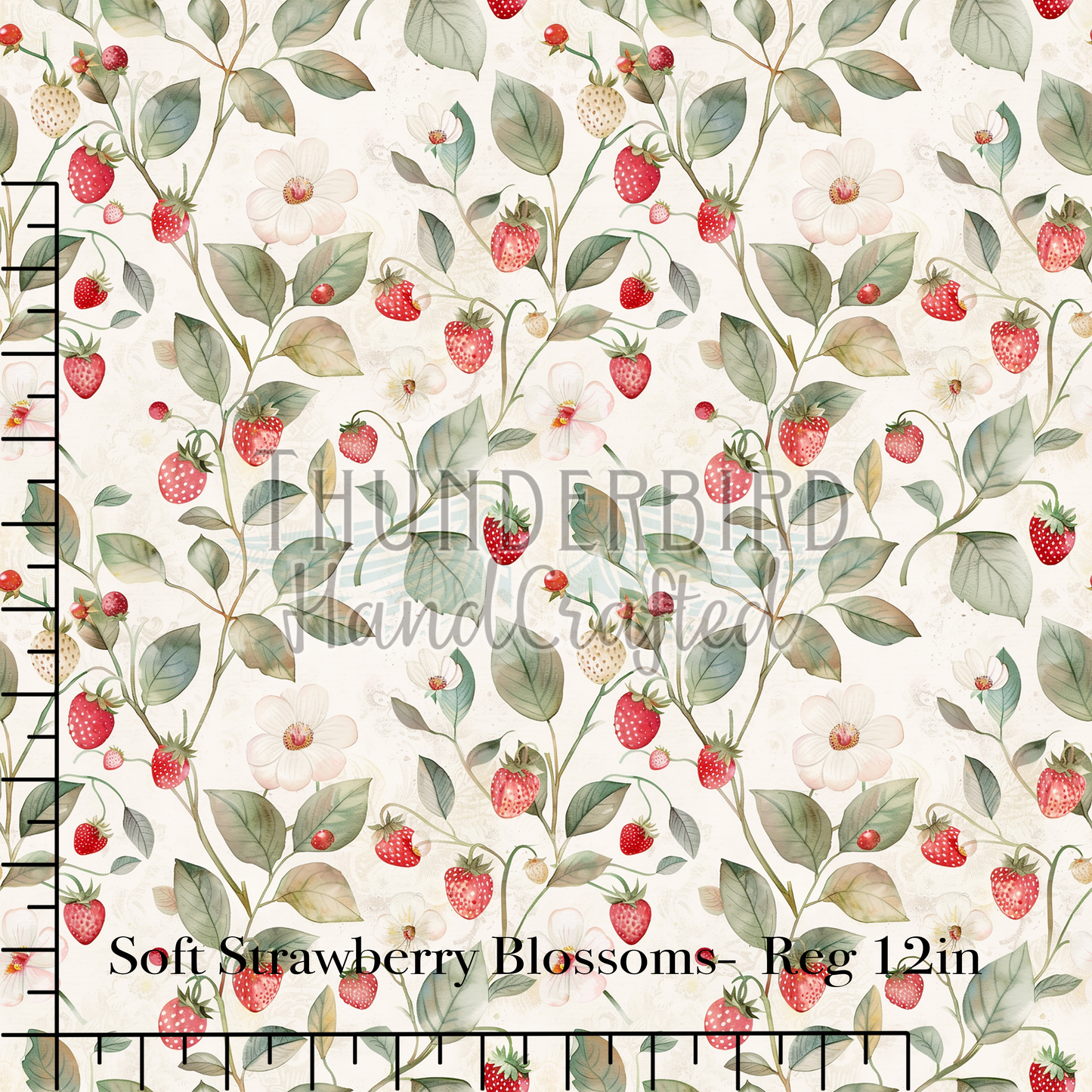 Soft Strawberry Blossoms Reg 12in