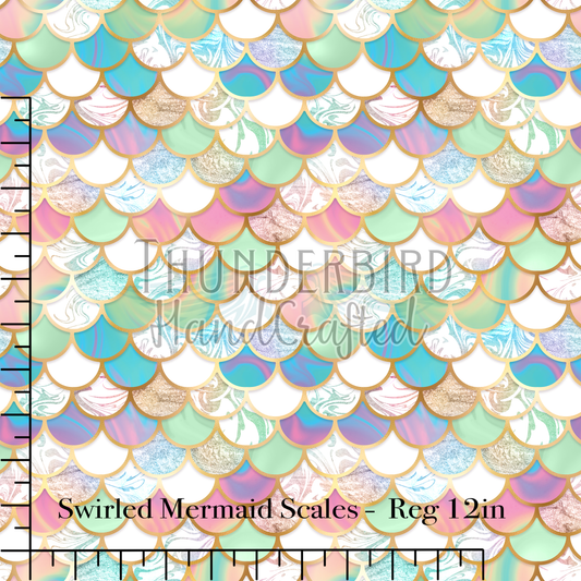 Swirled Mermaid Scales Reg 12in