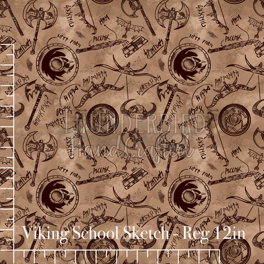 Viking School Sketch Reg 12in