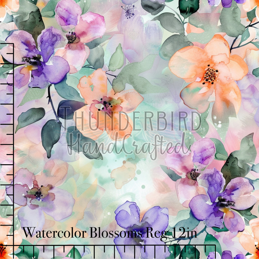 Watercolor Blossoms Reg 12in